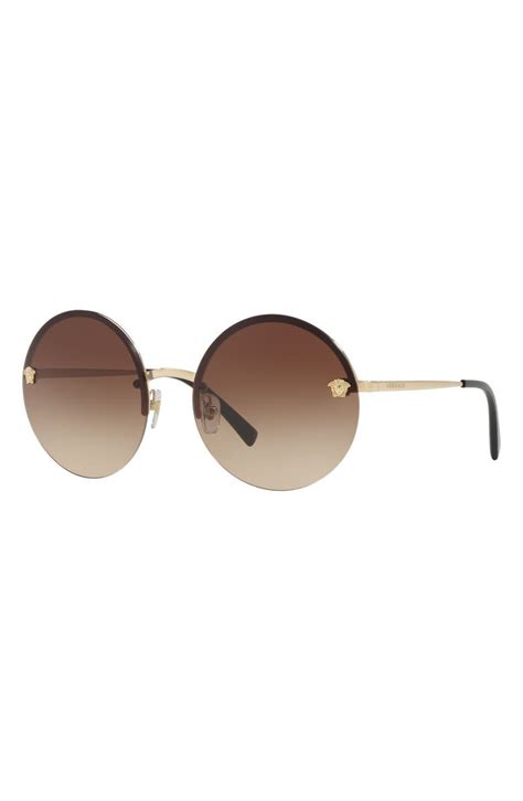 versace eyeglasses brown|59mm round sunglasses Versace.